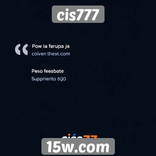 feedback dos usuários sobre o cis777